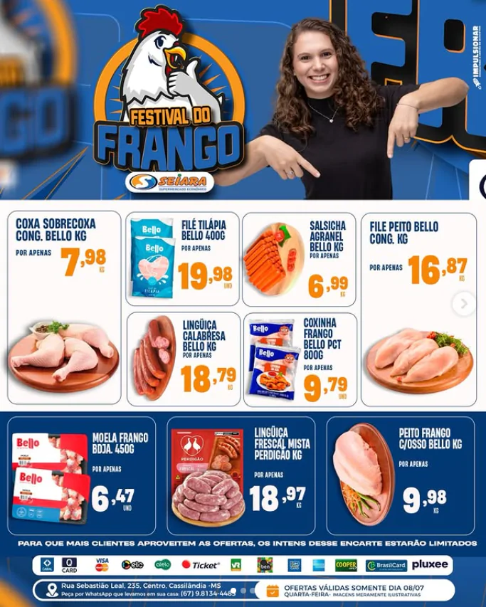 Seiara Supermercado Econômico: nesta quarta-feira tem Festival do Frango