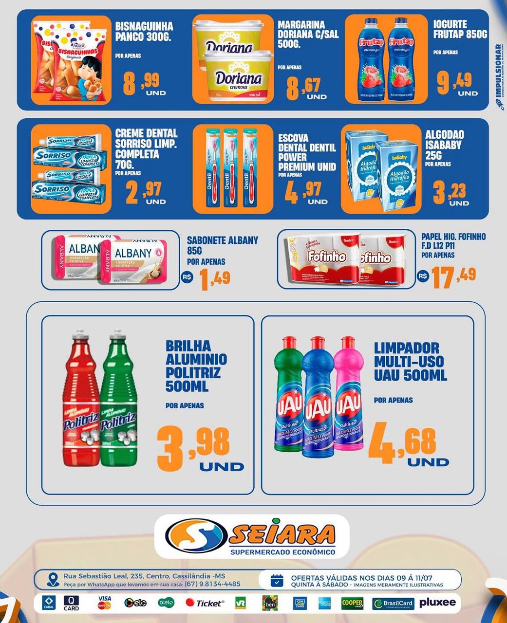 Seiara Supermercado Econ&ocirc;mico: ofertas do Final de Semana (09 &agrave; 11 de julho)
