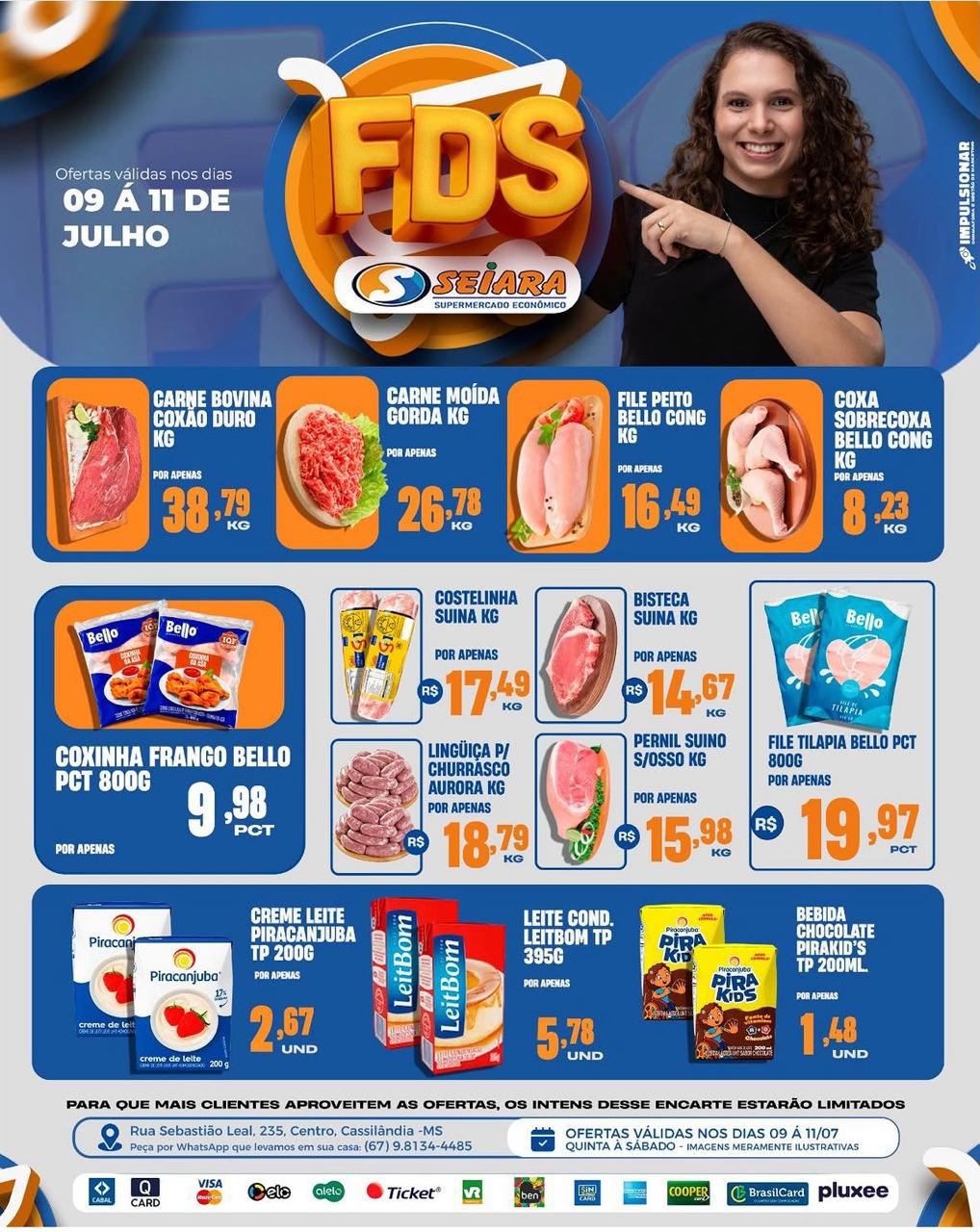 Seiara Supermercado Econ&ocirc;mico: ofertas do Final de Semana (09 &agrave; 11 de julho)