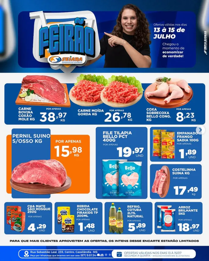 Seiara Supermercado Econômico: confira as ofertas do "Feirão Seiara" (13 a 15 de julho)