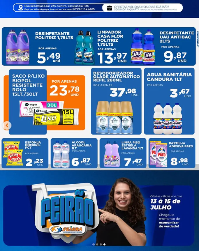 Seiara Supermercado Econômico: confira as ofertas do "Feirão Seiara" (13 a 15 de julho)