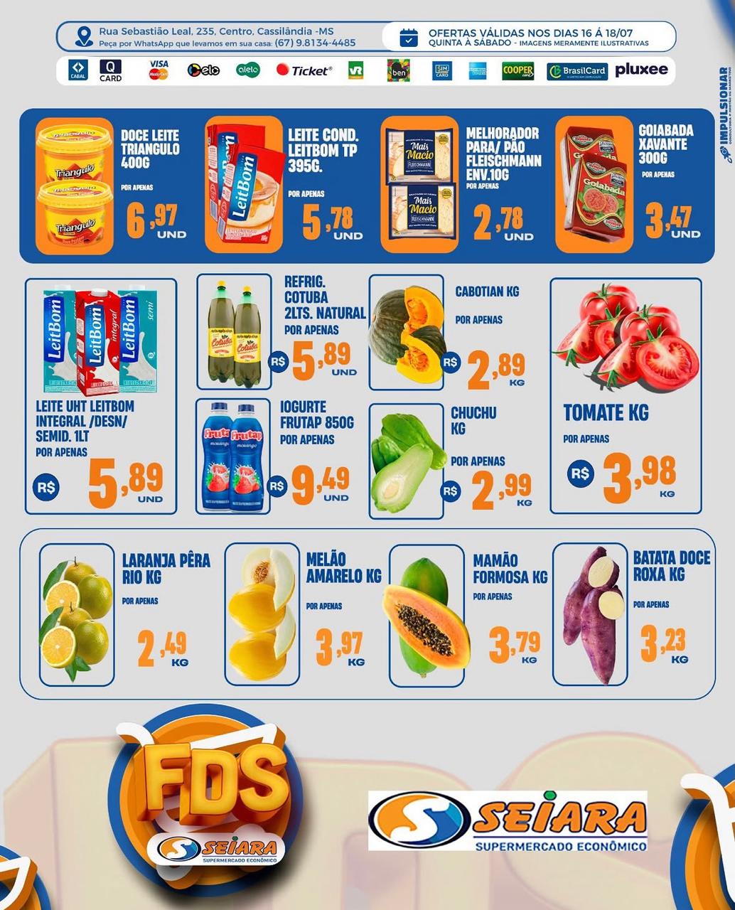 Seiara Supermercado Econômico: ofertas do Final de Semana (16 à 18 de julho)
