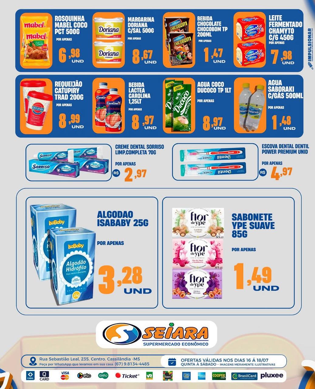 Seiara Supermercado Econômico: ofertas do Final de Semana (16 à 18 de julho)