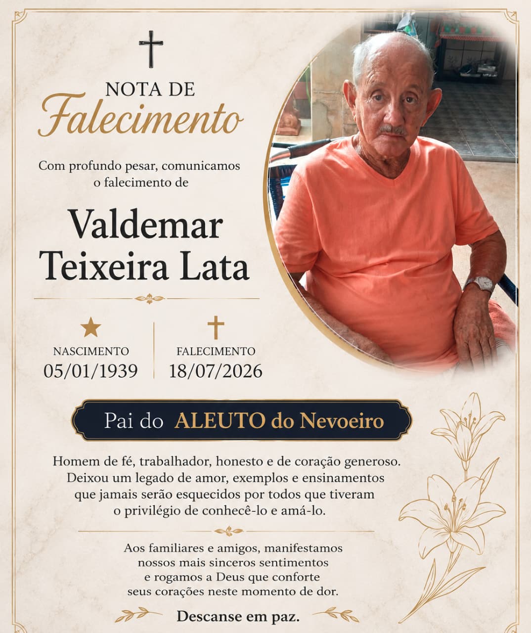Fotogaleria: morre Valdemar Teixeira Lata