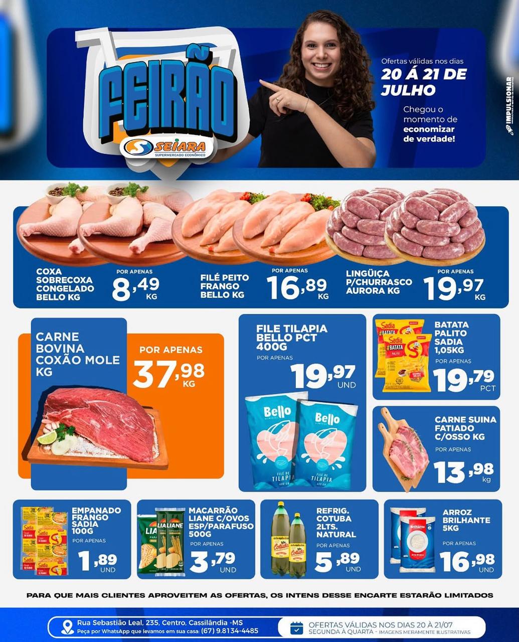 Seiara Supermercado Econômico: confira as ofertas do "Feirão Seiara" (20 a 21 de julho)
