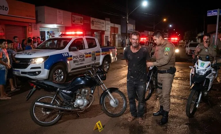 Motociclista de 45 anos &eacute; preso ap&oacute;s arrua&ccedil;a e fuga da pol&iacute;cia