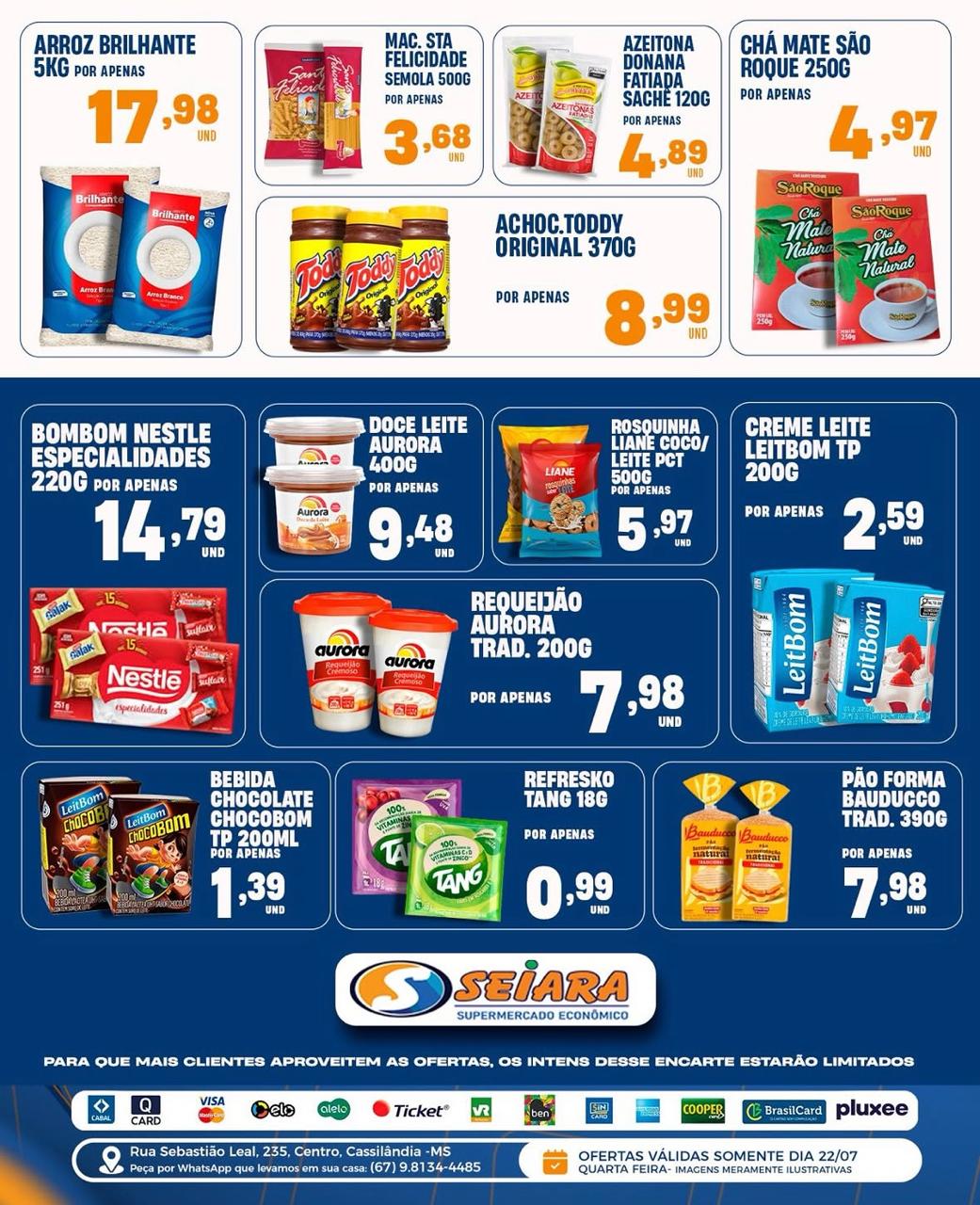 Seiara Supermercado Econômico: nesta quarta-feira tem Festival do Frango