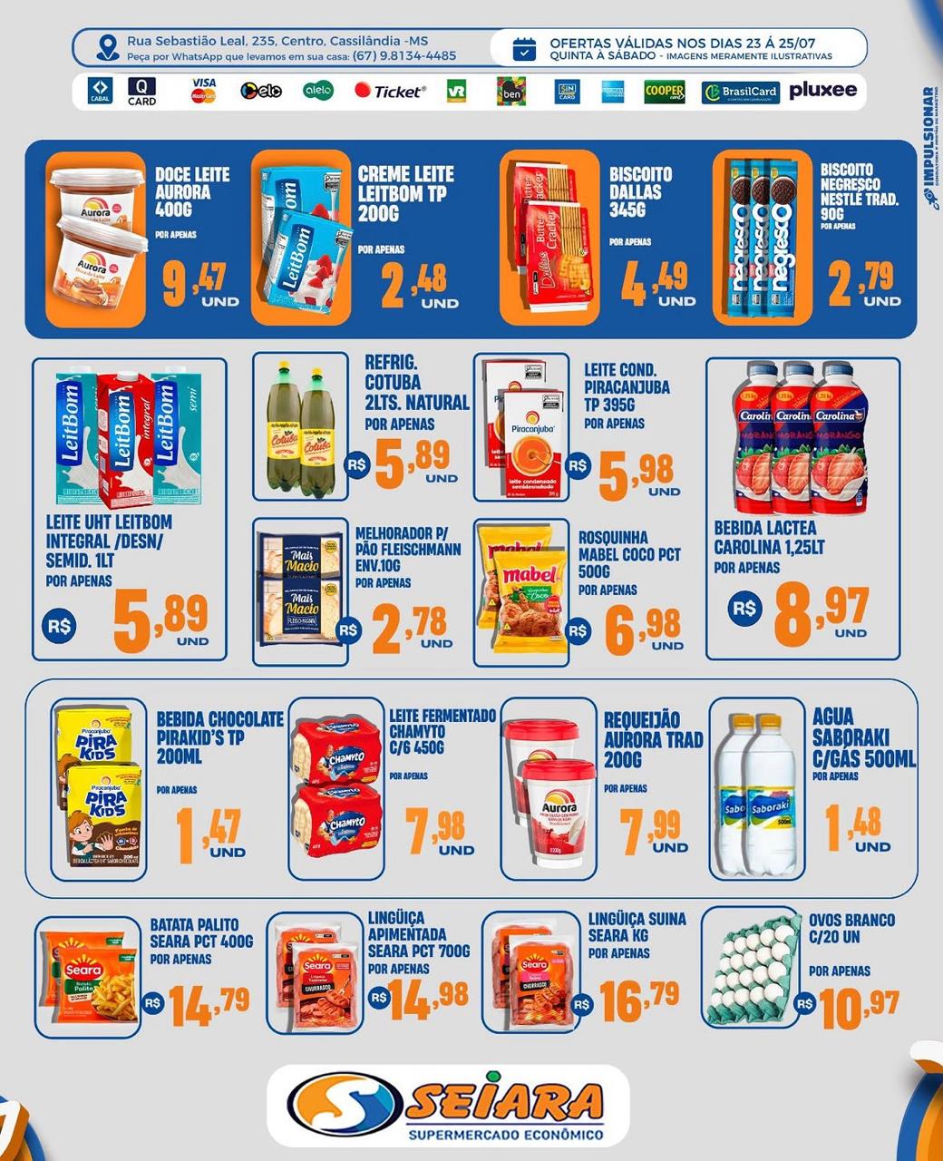 Seiara: ofertas do Final de Semana e do Festival da Carne (23 à 25 de julho)