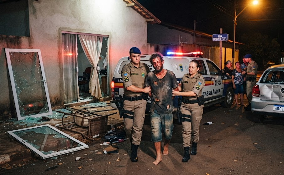 Homem embriagado destr&oacute;i pertences de familiares e acaba preso